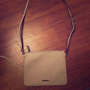 Gray cross-body purse